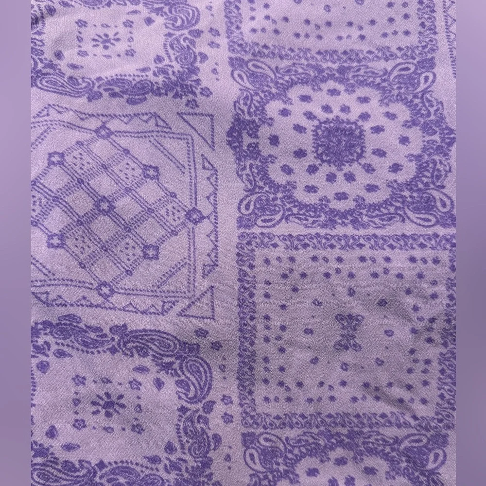 Lavender Purple Patterned Women's Casual Skirt - Picture 8 of 9